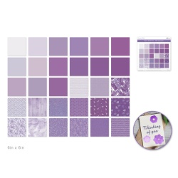 Paper Pad: 6x6" Color Theme Stack Pad x30 100GSM A) Purple"