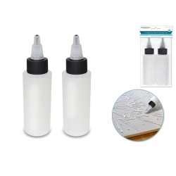 Plastic Bottle 2pk 60ml EZ-Squeeze Paint & Glue Applicator