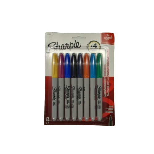 Sharpie Permanent Markers 8pk. Ass't Colours Fine