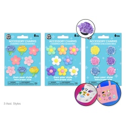 Shoe & Tote Accessory Charms Asst8eax3stl A) Floral Flair