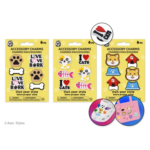 Shoe & Tote Accessory Charms Asst8eax3stl B) Love My Pet