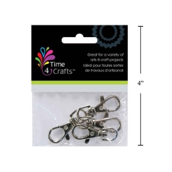 Trigger snap clip 4 pack 40mm silver