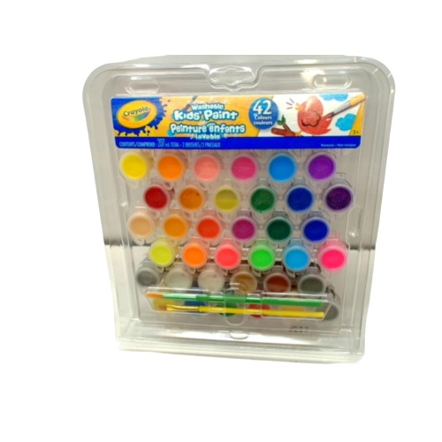 Washable Kids' Paint 42 Colours w/2 Brushes Crayola