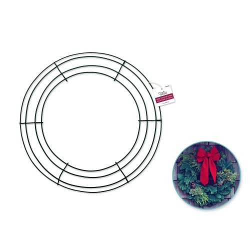 Wire Wreath Form 14 Green 4-Ring