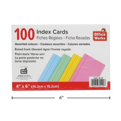 Index cards 4x6 inch 10.2x15.2cm officeworks