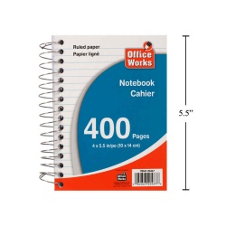 Notebook 400-P 5.5x4 Chubby Office Works"
