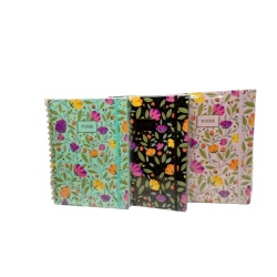 Planner Undated 7 x 9.5" 80 Sheets Floral Design Assorted"