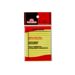 Sticky Notes Poly 50 3.75x2.75" Labels Lined"