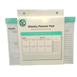 Weekly Planner Pad w/Tear Off Sheets & Stickers The Supply Line