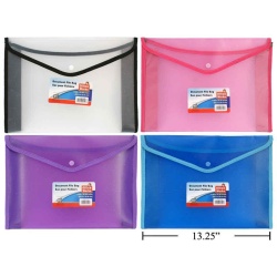 Document File Bag 9.25x13.25 4 Colours Office Works"