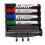 Dry Erase Marker 5-pc set 4 colors, Rd/Bu/Bk/Gr DeskTech