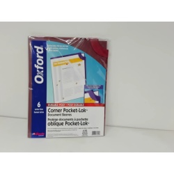 Folder Corner Pocket-Lok Burgundy 6pk. Letter Size