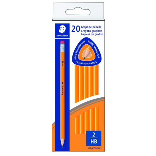 Pencils 20/pk Graphite Triangular Staedtler
