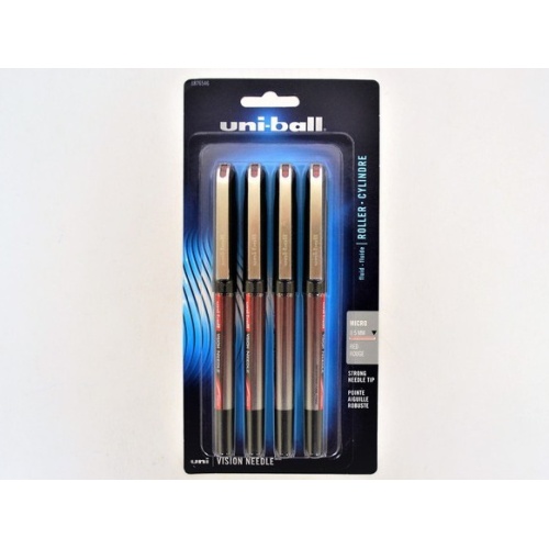 Pens 4pk Red Fluid Vision Uniball