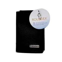 Personal Card Case Faux Leather Black 36 Capacity Rolodex