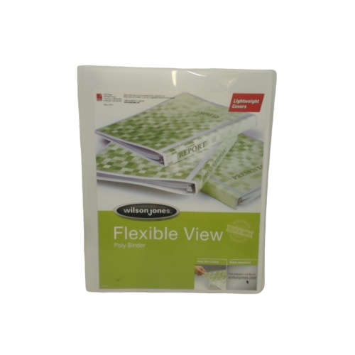 Poly Binder 3/8 White Flexible View Wilson Jones