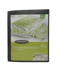 Poly Binder 5/8 Black Flexible Presentation Wilson Jones"