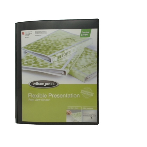 Poly Binder 5/8 Black Flexible Presentation Wilson Jones