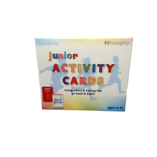 Junior Activity Cards 50 Unique Cards w/Die,hourglass Timer & Mesh Bag Fitlosophy