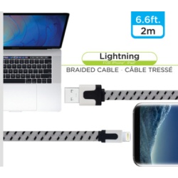 Cable - USB Lightning™ 6.6ft White Braided