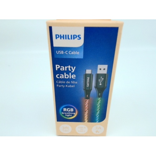 Cable - USB Type C 3ft RGB Philips