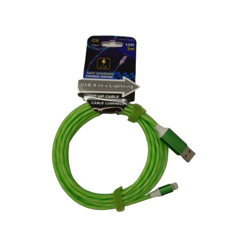Cable USB Lightning™ 10 foot light up fast charging