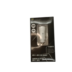 Dual car charger 2 in 1 USB-A USB-C