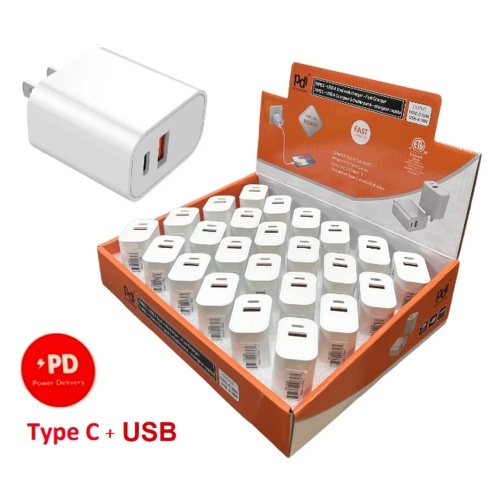 USB Wall Charger Type-C® & A 20w - each sold individually