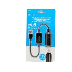 USB port to 12V car cigarette power socket converter