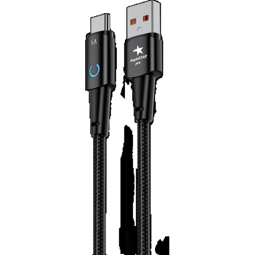 USB-A to Type-C® 66W fast charging cable 1.5 foot