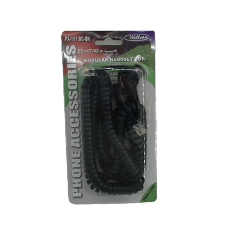 Phone Line Cord Black 25 foot