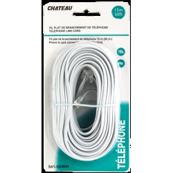 Phone Line Cord White 50 foot
