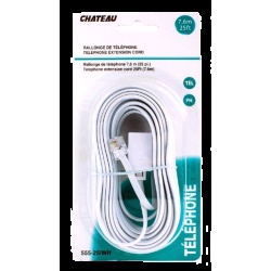 Phone Line Extension White 25 foot