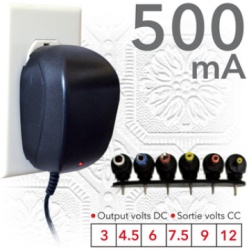 Adapter Power adjustable 3-12VDC 500ma