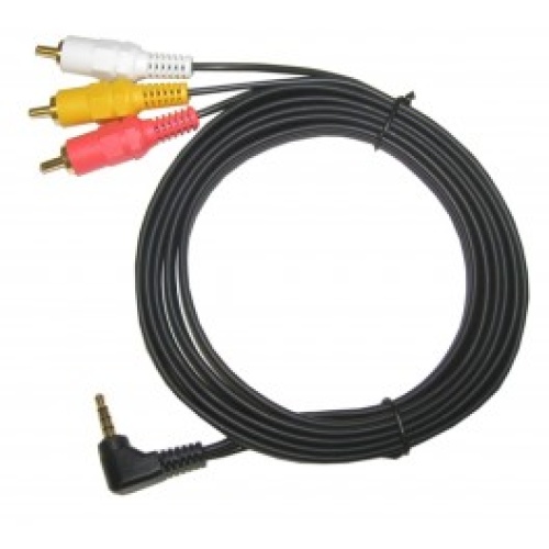 cable 3.5mm stereo 4 pole to 3 RCA video 6 foot