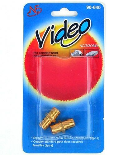Cable Coupler 2pc F81 Extends RG6/Coax Cable