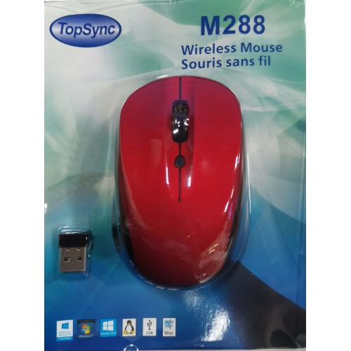 Mouse Wireless USB 2.4 GHz TopSync Ass't Colours