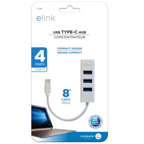 USB Hub USB-C 4 Port USB-A