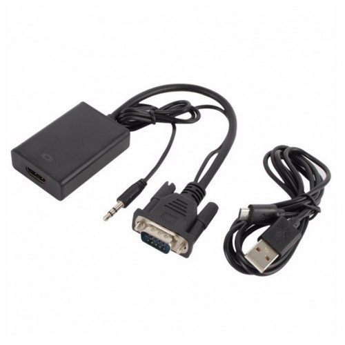 VGA to HDMI cable adapter with audio male - female