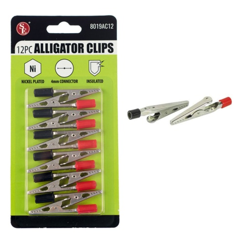 Alligator Clips 2 12pk. Insulated Grip