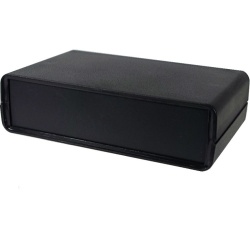 Black plastic enclosure project box 5.75 x 1.5 x 3.5 inches 145x42x90mm