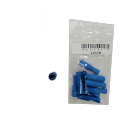 Fully Insulated Female Bullet Stud Size mm: 4 / 0.156-Blue bag of 10