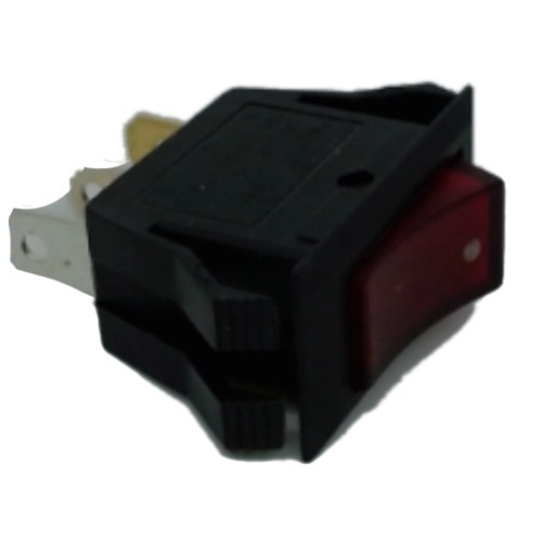 ON-OFF red rocker switch  - 15A  / 125 VAC or 10A / 250 VAC. - S.P.S.T., 3 pins