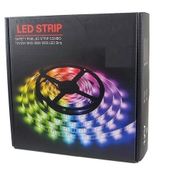 RGB Bluetooth 4.0  Decorative LED strip - 2 x 5 meters 30 LED/meter self-adhesive 12v adaptor incld.