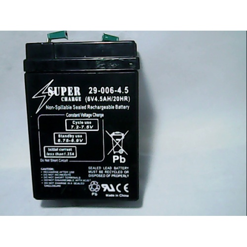 BATTERY 6VOLT 4.5 AMP