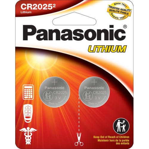 Lithium Battery Cr2025 2pk Panasonic