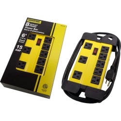 Power bar 8 outlet with 6 foot cord and 15 amp circuit breaker