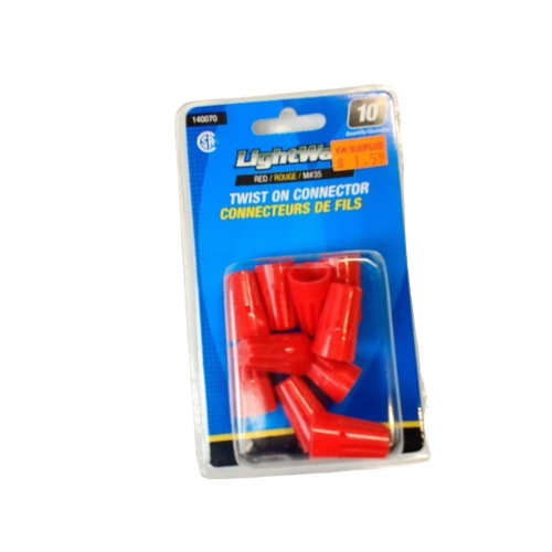 TWIST ON CONNECTOR PS LARGE RED #35 10 Pack marret