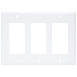 Decora Wall Plate 3-Gang White