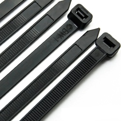 Nylon cable tie 6 inch 18 lb black 100 pack